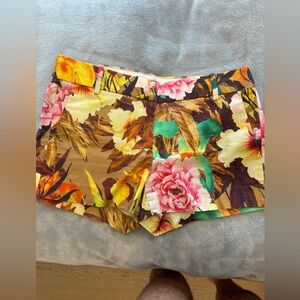 J crew floral short shorts